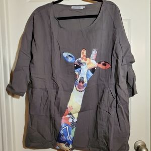 Giraffe printed shirt